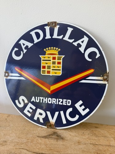Cadillac enamel sign vintage - enamel,