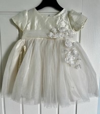 Couche Tot Ivory Dress with Headband BNWOT 6/9m