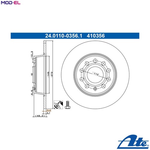 Brake disc 0110 0356 - brake,