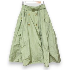 MaxMara Long Trench Skirt I40 Green Women USED