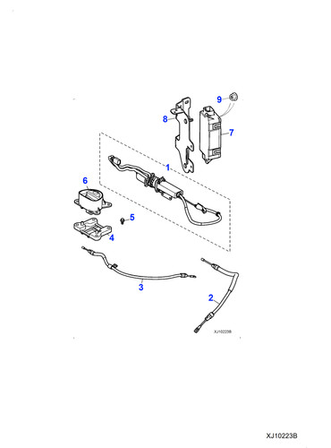 Jaguar parkbrake cable braking - parkbrake,