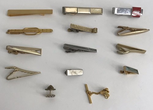 Vintage tie clips - pins, lot