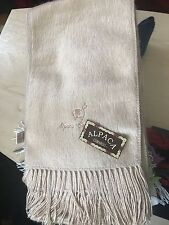 Luxury marble beige Alpaca Wool Scarf  Unisex Gift