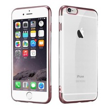 For Apple iPhone 6 6s (4.7'') New Metallic Black Gel Phone Case + Screen Glass