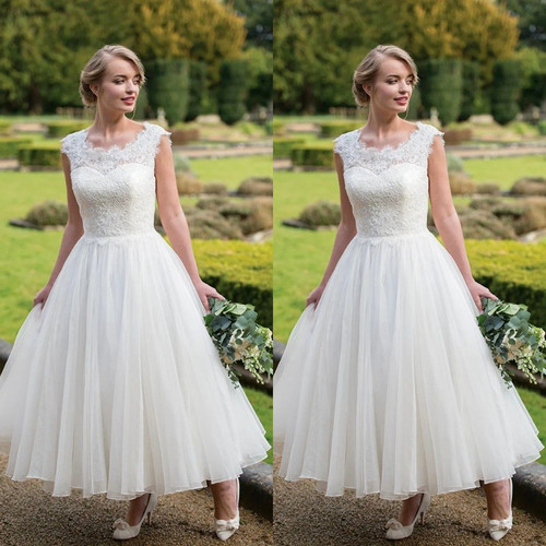 Tea length wedding - wedding, dresses