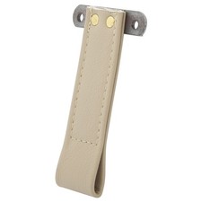 Door Pull Strap Beige Leather