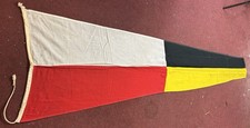 Vintage Maritime Signal Flag No 9, Large, Sewn Cotton