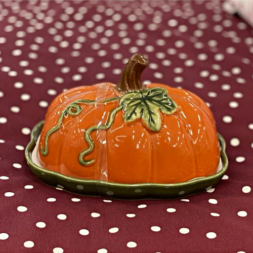Cute pumpkin ceramic covered - pumpkin,