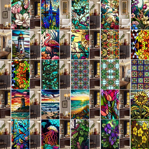 Colorful retro flower birds - retro,