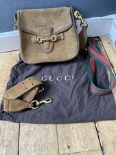 Rare collectible Gucci Lady Web Crossbody Bag Suede Medium