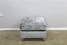 (782) Crushed Velvet Fabric Footstool