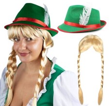 BLONDE PLAIT WIG AND HAT