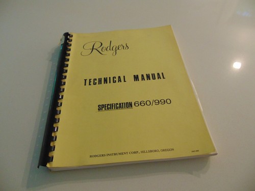 Rodgers specification 660 990 - specification,