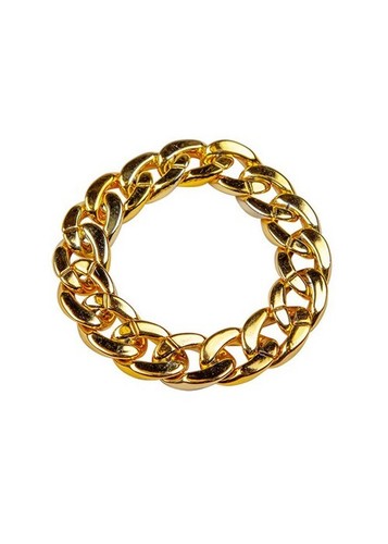 Faux shiny gold chain - gold, plastic