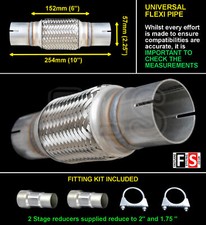 UNIVERSAL PERFORMANCE 2.25" EXHAUST FLEXIPIPE CAT REPAIR PIPE FLEXI-XX-NSN3