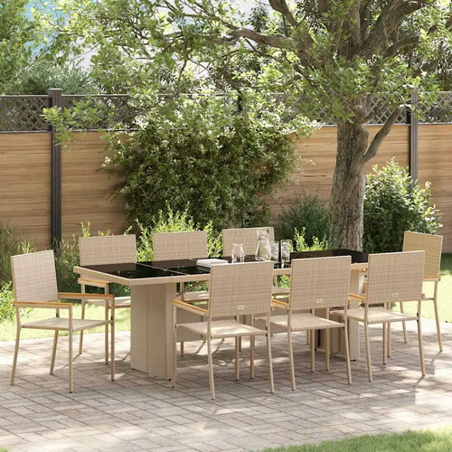 Garden dining set - dining, beige