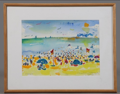Beach scene contemporary - beach,