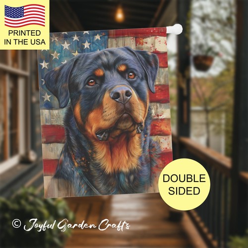 Patriotic rottweiler garden - patriotic,