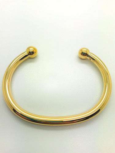 9ct yellow solid gold torque - 9ct,