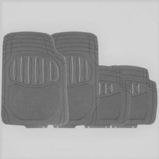 GREY Rubber/Carpet Set of 4 Heavy Duty Mats fits Classic (M) RM402