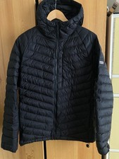 Mens Superdry Core Down Hooded Puffer Jacket Black Size M Medium READ