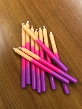 Mini Slim Dip Dye Candles Set Of 10