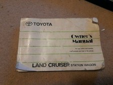 ORIGINAL TOYOTA LANDCRUISER 80 SERIES HANDBOOK OWNERS MANUAL