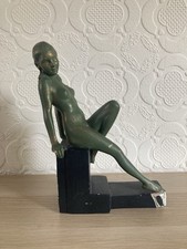 Art Deco 1930’s G. Leonardi Green Plaster Figure  RD796952