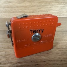 Vintage Terry (Herbert Terry) Lawn Bowls Measure - Orange - Made In England