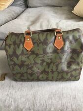 louis vuitton bag ltd edition alma graffiti speedy 30 khaki rare 100% Genuine