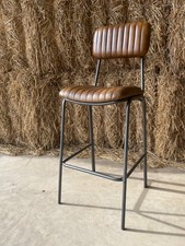 Hoxton Tan Leather Bar Stool -