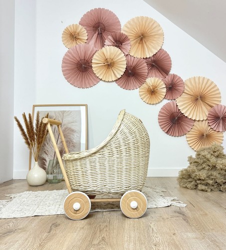 Ecru wicker doll - doll, wooden