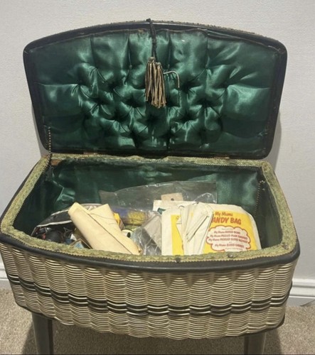 Vintage loom sewing basket - vintage,