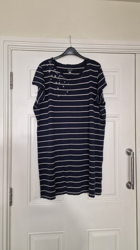 Navy and white striped - f&f,