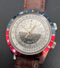 OLLECH & WAJS RARE COMPUTER MOON ORBITER 24H PEPSI HAND WINDING YEARS '70s WATCH