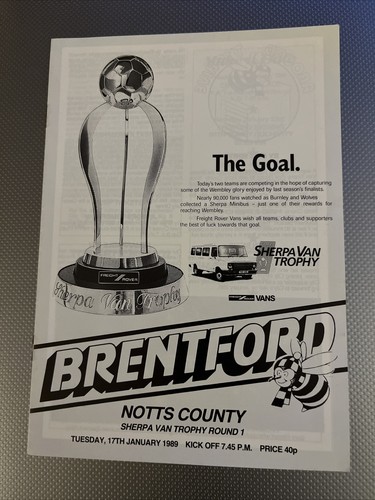Football programme brentford - football,