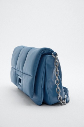 Zara blue quilted crossbody - zara,