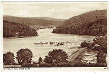 DITTISHAM PIER  POSTCARD -  DITTISHAM PIER  RIVER DART DEVON