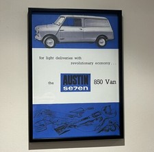 BMC Austin Seven Se7en Mini 1/4 Ton Van Early Mk1 Garage ManCave Wall Art Poster