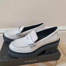 Schmoove off white leather platform shoes size 5
