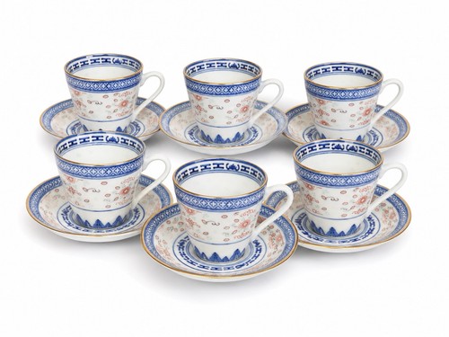 Ingdezhen rice grain - ingdezhen, demitasse