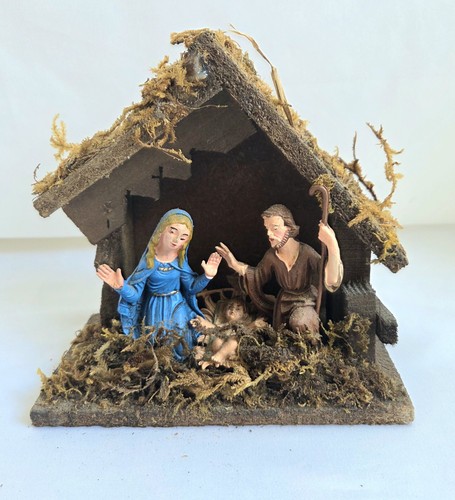 Small rustic nativity scene - nativity,