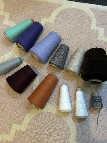 Machine knitting yarn cone - machine, lot