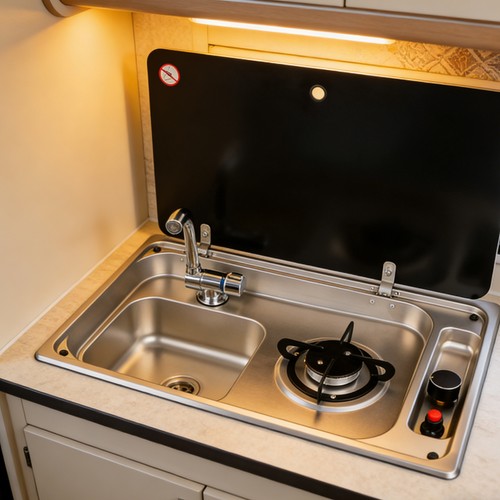 Campervan sink cooker hob - campervan,