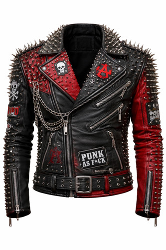 Men punk studded leather - men's,