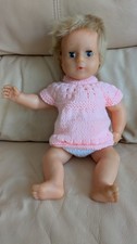Vintage 16D Tiny Tears 60's Doll. In New Knitted Outfit