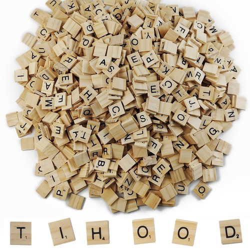 Wooden letter tiles 1000pcs - wooden,