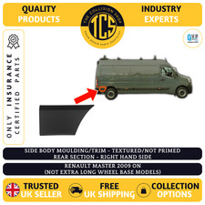 FOR RENAULT MASTER 2009> SIDE BODY MOULDING/TRIM BLK REAR SECTION NOT JUMBO RHS