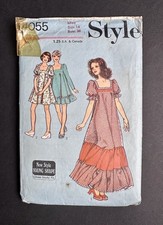Vtg 70s Loose Tiered Maxi