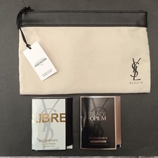 YSL Perfum Cosmetic Zipper Pouch Bag + 2 bonus  mini Sprays